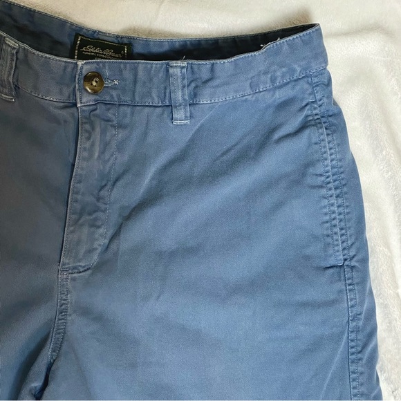 Eddie Bauer Relaxed Cotton Men’s Chino Shorts, Light Blue, Size 34 - Picture 3 of 8